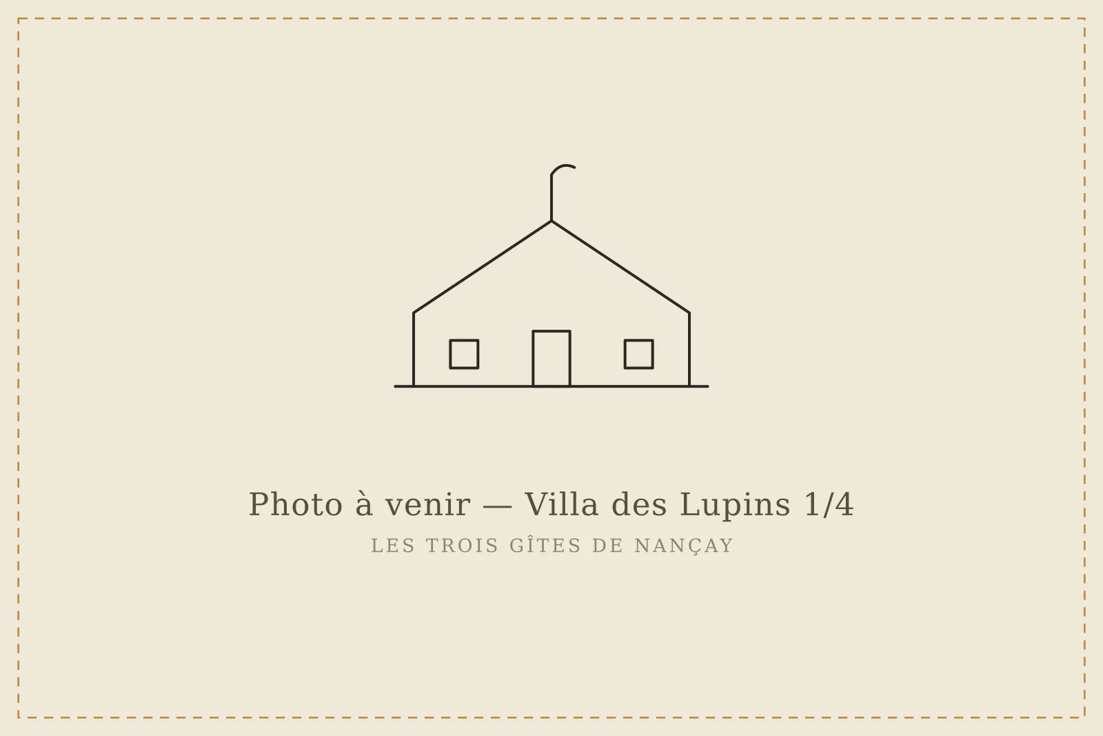 Façade de la Villa des Lupins à Nançay